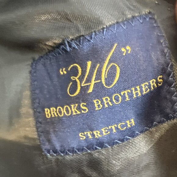 Brooks Brothers 346 charcoal Gray stretch wool blazer 44R Egypt classic 2 button - Picture 6 of 8
